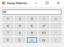C# Form | Hesap Makinesi Örneği