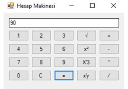 C# Form | Hesap Makinesi Örneği