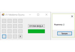 C# Form | X’i Yakalama Oyunu